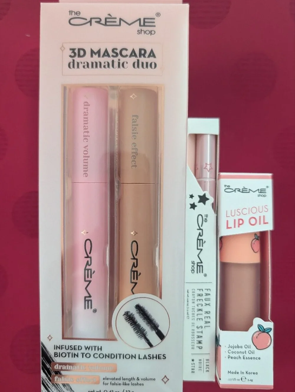 3D Mascara Dramatic Duo & Luscious Lip Oil & Star Freckle Eyeliner Beauty Bundle